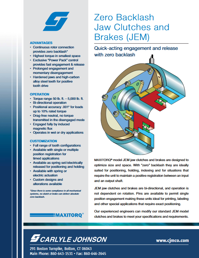 JEM Clutch Specification Sheet (thumbnail )