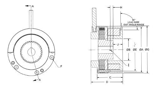 high-torque-electric-brake-htb-dimensions